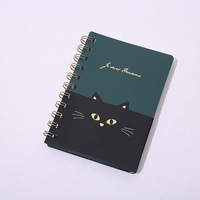 2025 A6 Günstige Spiral Notebook Nette Katze Beauty Notepad Hot Selling Pp Cover Spule Tier gefüttert Print Journal Mini Tagebücher für Kinder