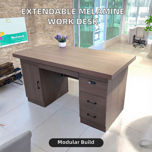 Hiện Đại Mở rộng Rắn Gỗ Modular Pre-Lắp Ráp Văn Phòng Bàn Làm Việc Bàn Máy Tính Bảng Gỗ Cho Nhà Văn Phòng Trường Học - Product Image 2