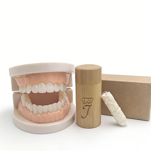 Fil dentaire double usage, biodégradable, organique, personnalisé, végétalien, ciré, en bambou et charbon de bois, fil dentaire <span class=keywords><strong>Boka</strong></span> - Product Image 1