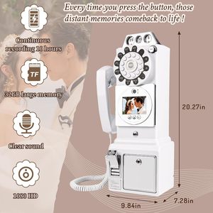 Mới được ra mắt gian hàng điện thoại Retro cho khách đám cưới tin nhắn Video & phước lành lưu bút điện thoại có dây để chụp ảnh - Product Image 6