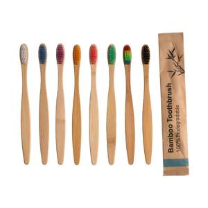 Brosse à dents en bambou pur naturel Portable brosse à dents à cheveux doux brosses écologiques outils de nettoyage buccal - Product Image 5