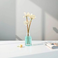 Bouteille de diffuseur de roseau clair à rayures verticales de luxe 40ml 100ml 200ml Nouveau parfum d'arôme unique pour l'aromathérapie