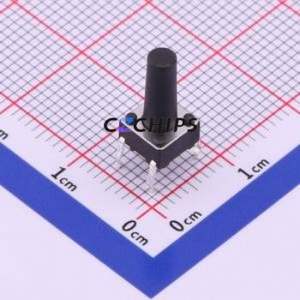 TS-1095-A16B2-D1 Tactile Switch Through hole-4P,6x6mm Switch Single Pole Single Throw Round Button 1.8N Through Hole - Product Image 1