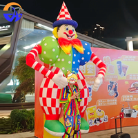 Modèle de clown gonflable personnalisé, thème de dessin animé, multicolore, pour carnaval, parc d'attractions, défilé, accessoires interactifs pour spectacle