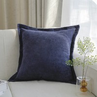 Housse de coussin moderne en velours côtelé tissé pour la maison, 45x45cm, vente en gros