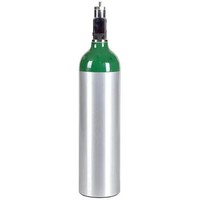 Botella de Aluminio Mini de 1L, 5L, 10L, 15L con Regulador de Oxígeno/Flujómetro/Humidificador/Bolsa/Cánula Nasal/Mascarilla de Oxígeno