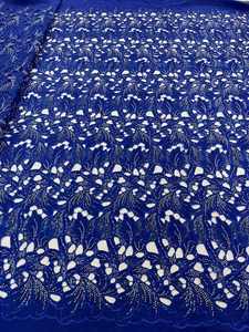 ชุดเดรสสำหรับงานปาร์ตี้ผ้า<span class=keywords><strong>ลูกไม้</strong></span>โปร่งสไตล์แอฟริกันประดับลูกปัดเป็นประกายสไตล์ใหม่ - Product Image 6