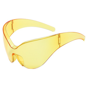 Gafas de sol tipo mariposa sin montura, lentes de espejo UV400, estilo Y2K, protección solar unisex para adultos - Product Image 4