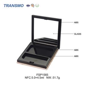 Boîtes de poudre cosmétiques vides en plastique 5.0+4.5ml en gros, emballages de fard à joues, palettes de fards à paupières 2 compartiments pour parfum - Product Image 3