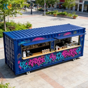 Conteneur de barbecue, kiosque alimentaire, café, cuisine, restaurant mobile, bar en acier, <span class=keywords><strong>maison</strong></span> préfabriquée modulaire pour entreprise - Product Image 5