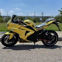 Scooter Eléctrico de Carreras V6 Little Ninja, Chapado en Oro, 5000W, Velocidad Máxima de 180km/h, Motor de 48V, Carga de 150KG, Scooter Eléctrico de Lujo de Fábrica