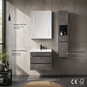 Mobile <span class=keywords><strong>da</strong></span> <span class=keywords><strong>Bagno</strong></span> Moderno con Lavabo e Armadietto Combinati, Pensile <span class=keywords><strong>da</strong></span> <span class=keywords><strong>Bagno</strong></span> - Product Image 2