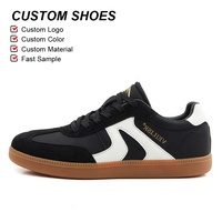 OLICOM Sneakers di Lusso Personalizzabili con Logo, Stile Tedesco, in Pelle di Vacchetta e PU, Suola in Gomma per Uso Quotidiano Casual