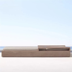 Customization Courtyard Leisure Beach Pool Solid Wood Daybed Furniture Teak Sun Lounger for hotel and Villa - Product Image 4