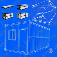 FLKT Maisons pliantes modulaires préfabriquées à prix abordable, résistantes au vent, prêtes à être expédiées, avec structure en acier