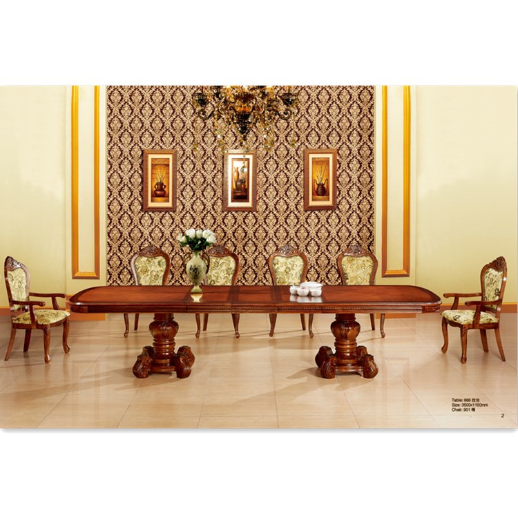 Обеденный стол большого размера на 10 мест, мебель для столовой из цельного дерева, наборы столов с обеденными стульями