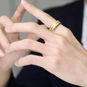 All'ingrosso gli amanti della moda satinato coppia anelli <span class=keywords><strong>Set</strong></span> alla moda in acciaio inox san valentino gioielli regalo anello di nozze per le donne degli uomini - Product Image 2