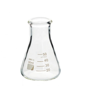 Frasco Erlenmeyer graduado de laboratorio 100mL 250ml 500ml 1000ml Frasco cónico de vidrio de borosilicato Boca estrecha con graduaciones - Product Image 3
