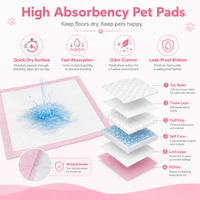 Tapis d'apprentissage jetables écologiques en coton pour animaux de compagnie, super absorbants, anti-fuites, pour chiens, avec logo personnalisé, différentes tailles, vente en gros