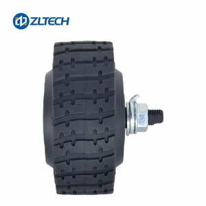 Zltech CE ROHS 4 pouces 24V 100W 2N.m 450 tr/min <span class=keywords><strong>moteur</strong></span> de moyeu de <span class=keywords><strong>roue</strong></span> servo électrique sans balai DC avec pneu en caoutchouc pour voiture AGV - Product Image 4