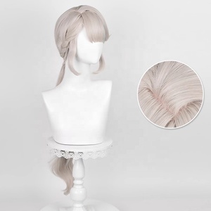 Genshin วิกผมยาว80ซม. สีทองอ่อนผสมอนิเมะ <span class=keywords><strong>lynette</strong></span> สังเคราะห์ทนความร้อนคอสเพลย์วิกผม - Product Image 2