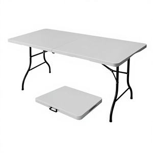 Table pliante d'extérieur de 1,8 m en bois pour barbecue, camping, marché nocturne, avec un design minimaliste moderne - Product Image 1