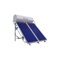 Chauffe-eau solaire à plaques plates antigel 300L, double collecteur à revêtement bleu, système pressurisé au glycol, économie d'énergie, européen