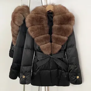 OFTBUY Giacca di Lusso in Piuma d'Oca, Cappotti e Parka 2025 Nuova Giacca Invernale <span class=keywords><strong>da</strong></span> <span class=keywords><strong>Donna</strong></span> con Vera Pelliccia di Volpe, Abbigliamento Esterno Femminile - Product Image 4