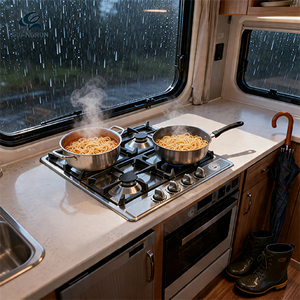 Cuisine de caravane <span class=keywords><strong>AGA</strong></span> Australie Nouvelle-Zélande – Table de cuisson à gaz quatre brûleurs pour caravane et camping-car - Product Image 5