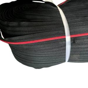 Nylon nhỏ hành lý răng dây kéo Mã Đỏ đầy đủ bó với vải đen cho túi sử dụng tính năng vô hình - Product Image 4