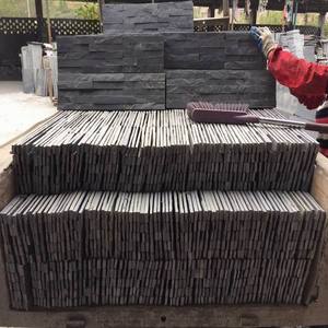 Hiện đại Mộc mạc Đen <span class=keywords><strong>Slate</strong></span> văn hóa đá gạch giá rẻ ngoài trời trang trí nhà tấm Ốp kết thúc tự nhiên antacid bên ngoài bức tường - Product Image 2