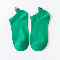 Vente en gros de chaussettes colorées pour femmes avec logo animal brodé sur mesure à la cheville