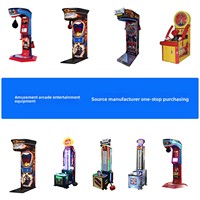 Machine de boxe d'arcade commerciale, jeu de force avec mesure de puissance, testeur de force numérique à écran LED, console de jeu à monnayeur