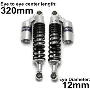 Amortisseurs de moto RFY12.5 pouces 320 mm, suspension arrière, protection contre les chutes pour moto de sport de rue, scooter, VTT, <span class=keywords><strong>quad</strong></span> de 150 cc à 750 cc - Product Image 2