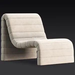 Light Luxury Fabric Sofa Modern Beauty Clothing Store Sofa Chair Nordic White Salon Half Round Sofa Moon Shape