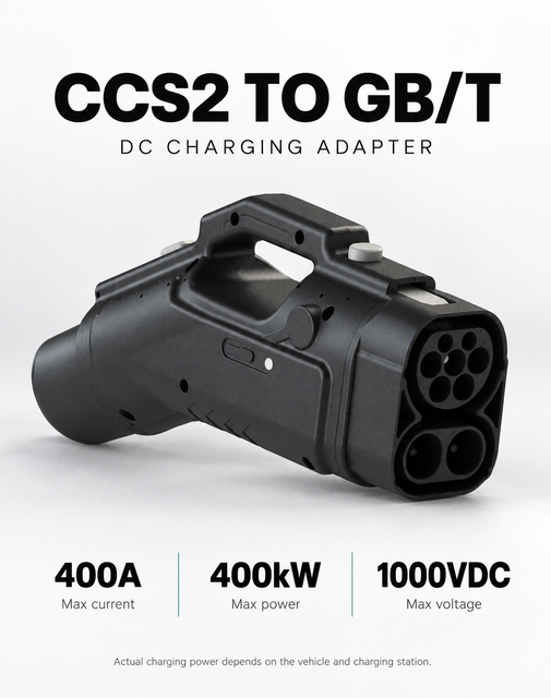 EVSECLUB 400A CCS2 to GBT DC Charging Adapter Source R&D OEM/ODM for VW ID.4/ID.6 ID Series BYD XIAOMI XPENG CCS2 to GBT Adapter