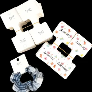 Zd Biểu Tượng Tùy Chỉnh Tóc Ban Nhạc Đàn Hồi Tóc Đuôi Ngựa Scrunchies Tóc Quan Hệ Bao Bì Chủ Thẻ Scrunchie Thẻ Hiển Thị Các Tông