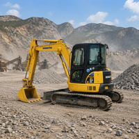 Excavator Mini Bekas Komatsu PC55MR-2/PC40MR-2/PC55 dengan Mesin Cummins, Hidrolik Kawasaki, Pompa Hidrolik 70 Ton, Kabin Tertutup