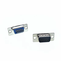 DB15 3 baris paralel Port VGA HDB9 15-Pin D Sub jantan ke betina terminal konektor Solder penutup cangkang plastik fitur nyaman
