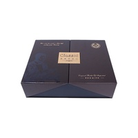 Lot de 10 bouteilles de vin, boîte-cadeau avec impression magnétique pliable, surface mate, avec insertion de mousse