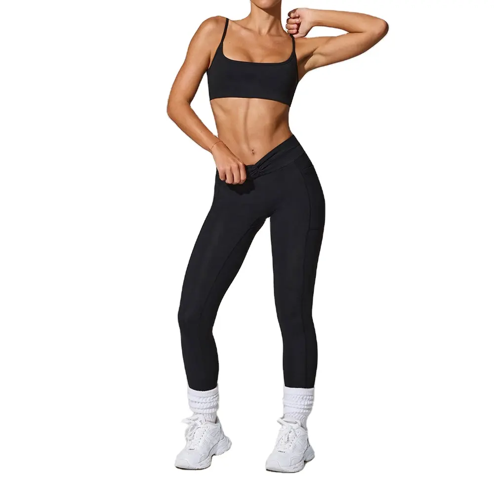 Naadloze Yoga Set Vrouwen Trainingspak 2-delige Outfits Sport Cross Taille Push Up Plus Size Fitness Vrouwen Sport Yoga Set Outfit