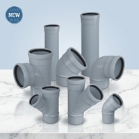 Tuyau de drainage insonorisé en PP de qualité supérieure avec raccord simple et embout, ligne de vidange EN1451, tube à réduction de bruit