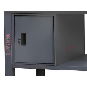 C58BC-X Beta 4CA/A 210cm établi anthracite avec plateau en acier inoxydable, 4 tiroirs et armoire - Product Image 3