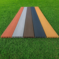 Panel de Pared Moderno Rústico de Madera y Plástico Compuesto 220x26mm, Tablero Decorativo Impermeable para Exteriores, para Cercas y Revestimientos