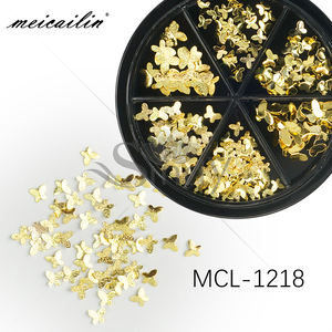 Forniture per unghie farfalla rame lucido 3d in lega d'arte Nai Charm arte decorazione per Nail Art - Product Image 3