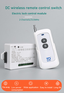 Tad t80 controle remoto rf, controle remoto de 2 canais <span class=keywords><strong>rc</strong></span>, transmissor e receptor, interruptores, relé, porta de garagem, controlo remoto de 433mhz - Product Image 2