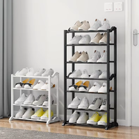 Meuble à chaussures sur pied pour entrée, réglable, étroit et haut, organisateur de rangement multi-niveaux personnalisé pour salon