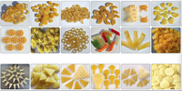 Bas prix chips croustillantes usine de production d'extrudeuse pani puri faisant la machine 3d 2d de casse-croûte alimentaire papad ligne de traitement d'extrudeuse