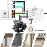 Interrupteur de télécommande sans fil 433 MHz 2 canaux CA 110 V 220 V pour portail, garage, moteur d'auvent, stores - Vente en gros
