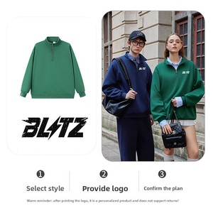 Giacca da Lavoro Monocolore con Zip <span class=keywords><strong>Senza</strong></span> <span class=keywords><strong>Cappuccio</strong></span>, Colletto Alto, Resistente, Autunnale, Abbigliamento Uomo, Felpa Sportiva Nera - Product Image 1